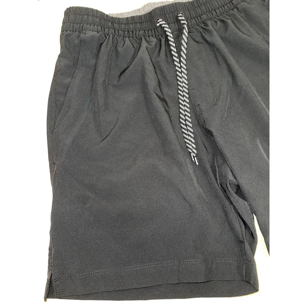 Hurley Mens Board Shorts Black Swim Trunks Elastic Waist Medium